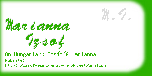 marianna izsof business card